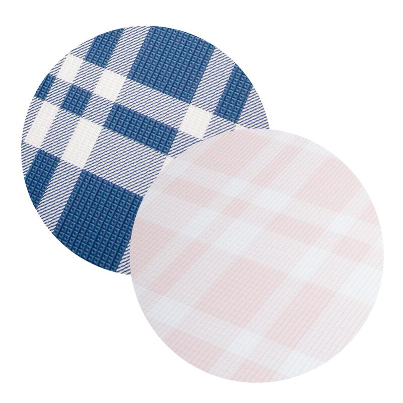 Little Finch Homepark Check Floor Mat - Round image number 5